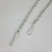 L 25/50cm Metal Poster Pole Hanging Link Chain Rope Strong with 2 End Buckles Rings for Store Sky Hang Accessories 20pcs/lot