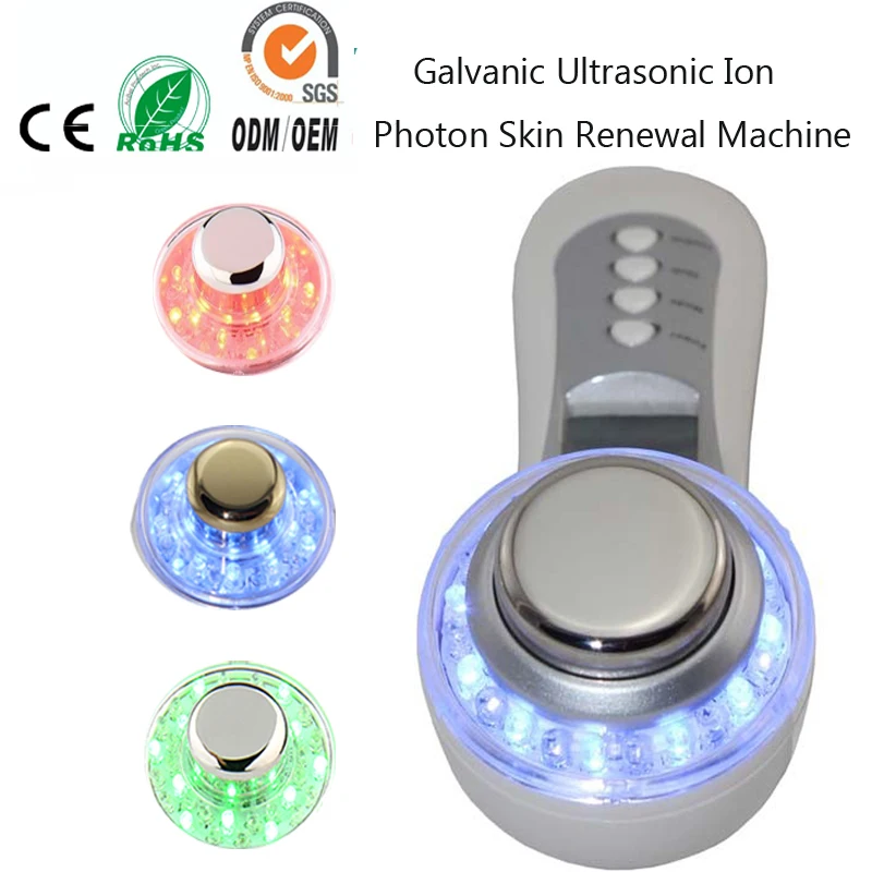 

High Frequency Galvanic Ultrasonic Photon Facial Spa Ane Wrinkle Remover Face Lifting Skin Tightening Beauty Massager Machine