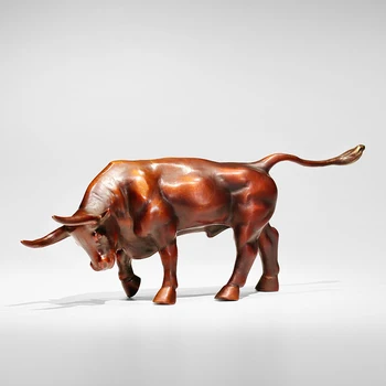 

Pure Brass Cattle Ornaments Lucky Crafts Living Room Wine Cabinets Desk Home Decorations