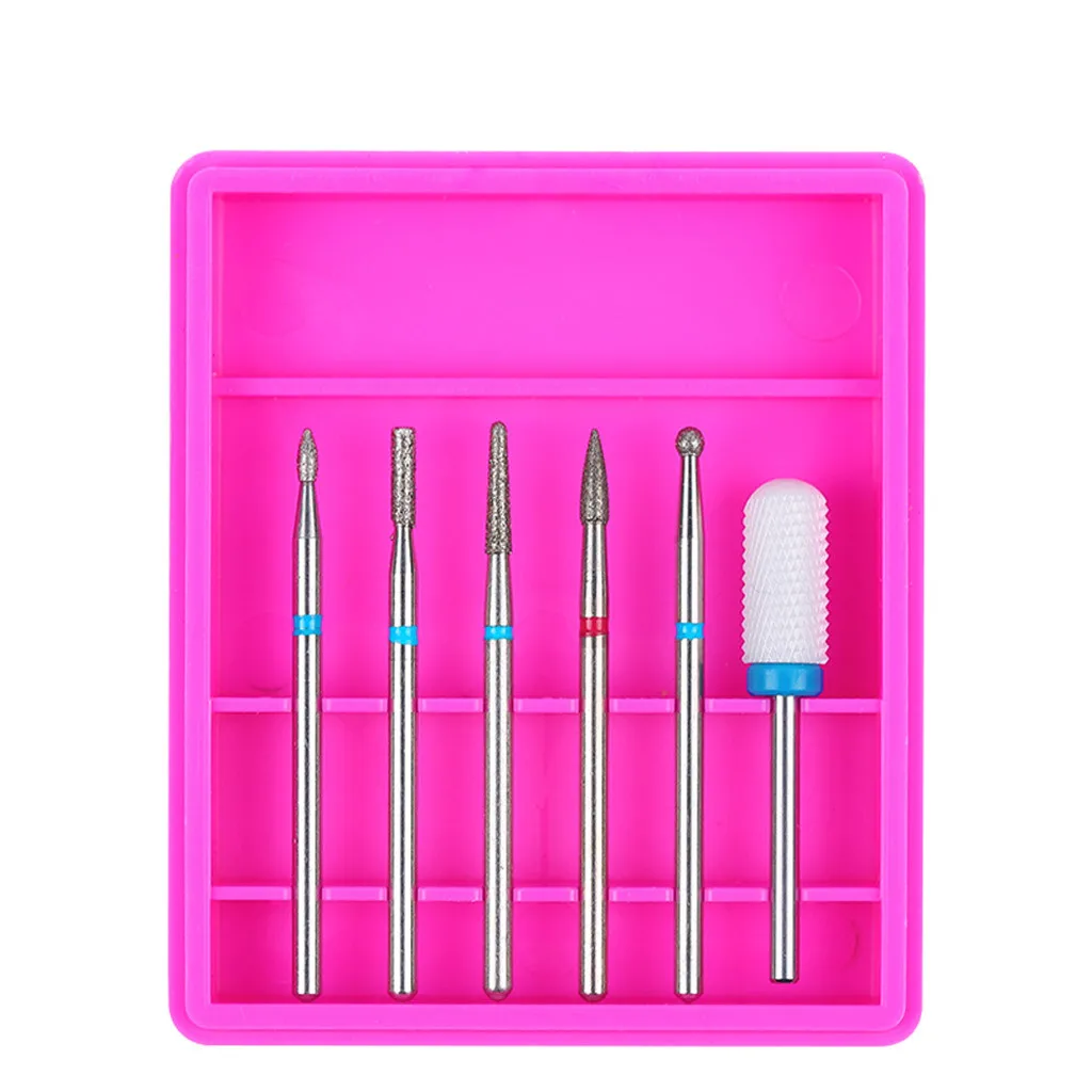 Misscheering 6 Pcs Nail Polishing Head Nail Tool Set 6 Sticks Nail polisher accessories