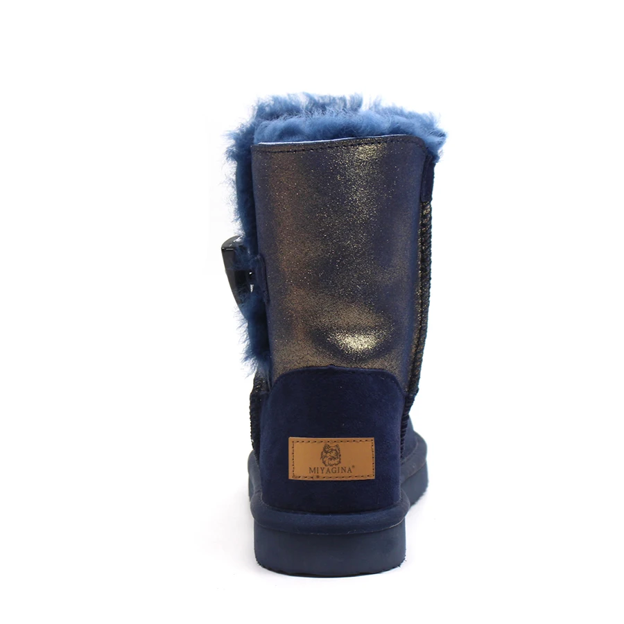 

2018 Top Quality New Fashion Waterproof Women Snow Boots Genuine Leather Winter 100% Natural Fur Botas Mujer Warm Real Wool Shoe