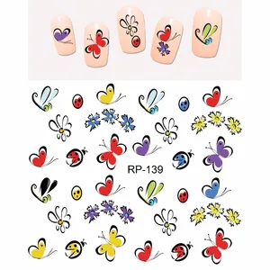 Image 4 - UPRETTEGO NAIL ART BEAUTY NAIL STICKER WATER DECAL SLIDER CARTOON CUTE BUTTERFLY INSECT RP139 144