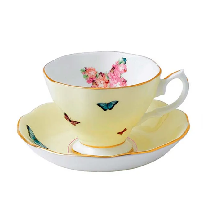 Континентальный костяной фарфор кофейная чашка блюдце чайный сервиз английский послеобеденный чай керамический чайный сервиз цельный костюм - Цвет: 19