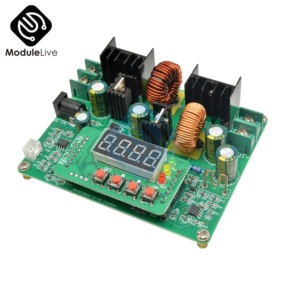 DC-DC 38V Шаг-шаг вверх-вниз цифровой модуль Boost, понижающий преобразователь зарядное устройство на солнечной батарее