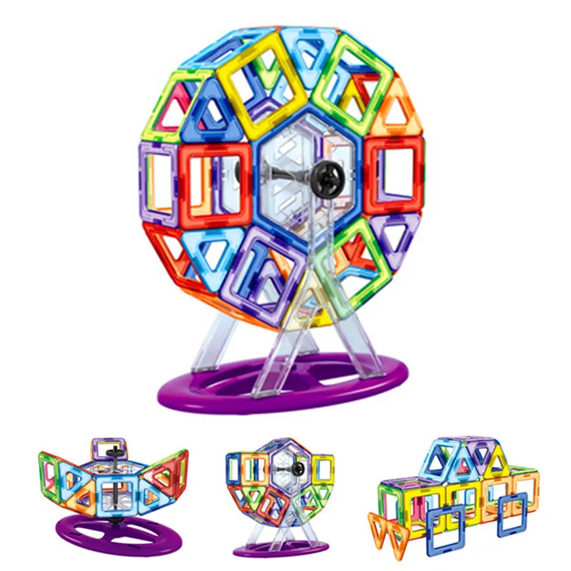 

92pcs Ferris Wheel DIY Magnetic Blocks Magnetic Construction Blocks Toys For Kids 3D Magnetic Educational Toys For Children