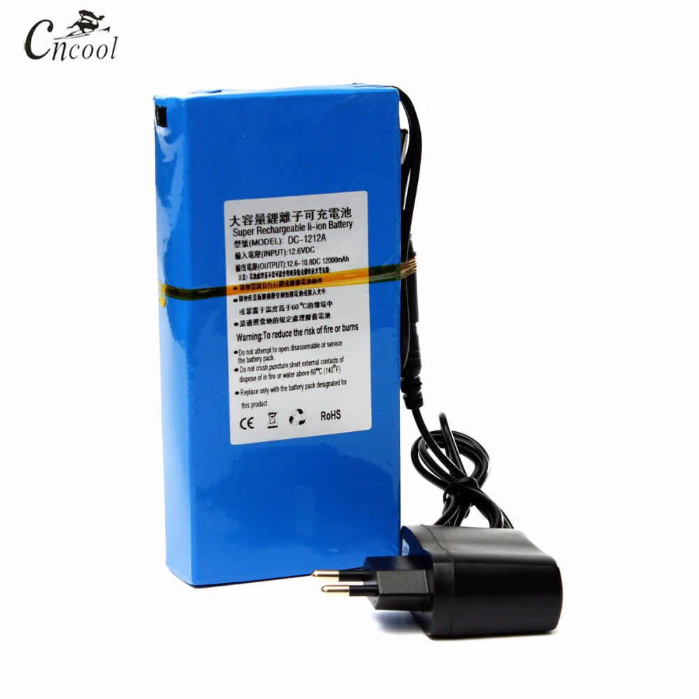 

Cncool DC1212A 12V 12000MAH Recahrgeable Battery High Quality Portable Lithium-ion Batteria With US/EU Plug Drop shipping