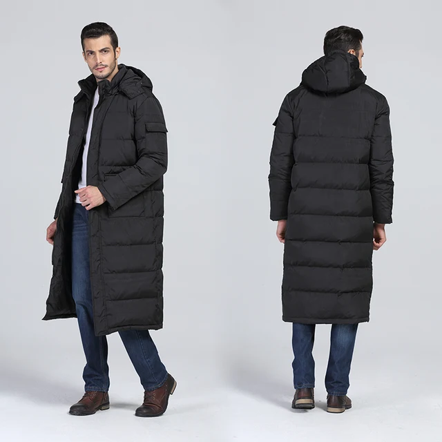 Cheap Slim Down male long section of thick long coat Specials Men's knee
