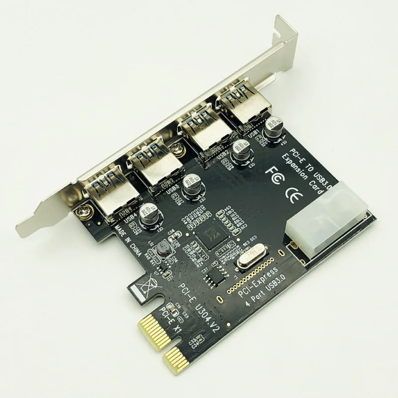 H1111Z PCI e к USB Расширительная карта 4 порта 3 0 Экспресс E адаптер PCIE преобразователь