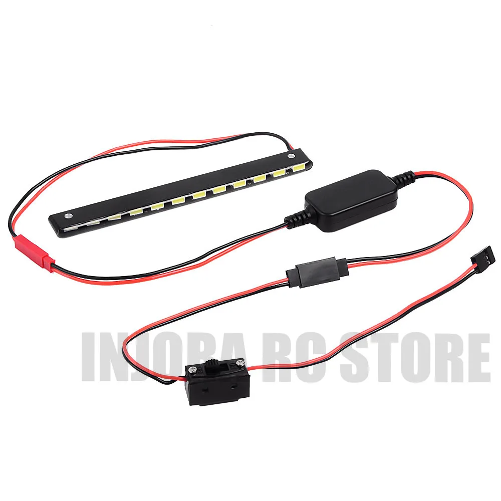 

RC Car Metal 130mm LED Lamp Light Bar with Switch Box for 1/10 RC Crawler Axial Wraith Series 90018 90020 90045