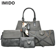 

IMIDO High Quality Hot Women Composite Bags OL Style Business Crossbody Bag Faux Suede Leather Handbags Shoulder Messenger Bag