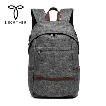 

LIKETHIS Unisex Backpacks Men Laptop Bag Large Capacity USB Charging Casual Nylon Backpack For Laptop 15.6 Inch Mochila Feminina