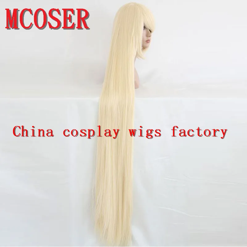 MCOSER Косплей Chobits-Chii Женские аниме 130 см длинные бежевые прямые лолита вечерние синтетические волосы полный парик