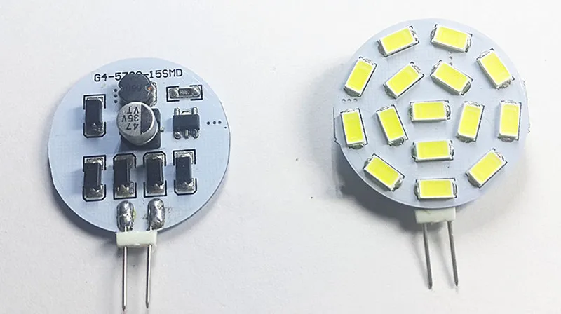 5730SMD светодиодный лампы светильник 15 светодиодный s 5630SMD 3 Вт G4 12V AC/DC 24V DC Светодиодный PCB точечный светильник