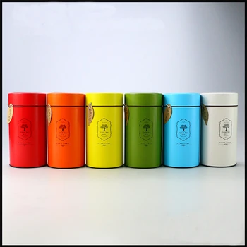

Dia.84*157mm New Design New Arrival tea tin box candy storage metal box