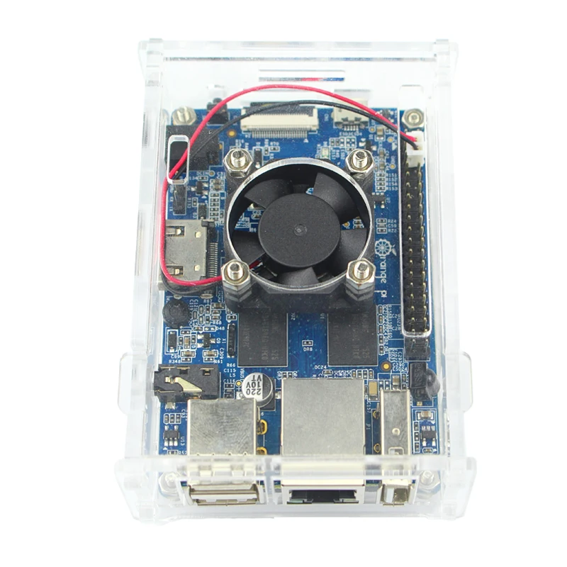 Для Orange Pi PC акриловый прозрачный чехол коробка оранжевый Plus корпус + охлаждающий