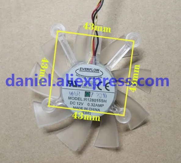 Оригинальный R128015SH 12V 0.32A 9400 9800 3850 9500 CPU графический вентилятор 3 провода |