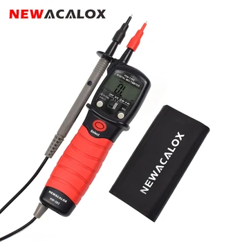 

NEWACALOX Pen Type Digital Multimeter AC/DC Voltage Meter Handheld Backlight Resistance Diode Capacitance Tester Measuring Tool