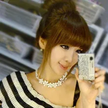 Горячая Новая мода ювелирные изделия для женщин короткие белые камелии цветок ожерелье 12 шт/партия