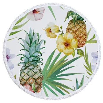 

NEW-Pineapple Flower Series Microfiber Beach Towel Sport Yoga Blanket Swimming Bath Towel