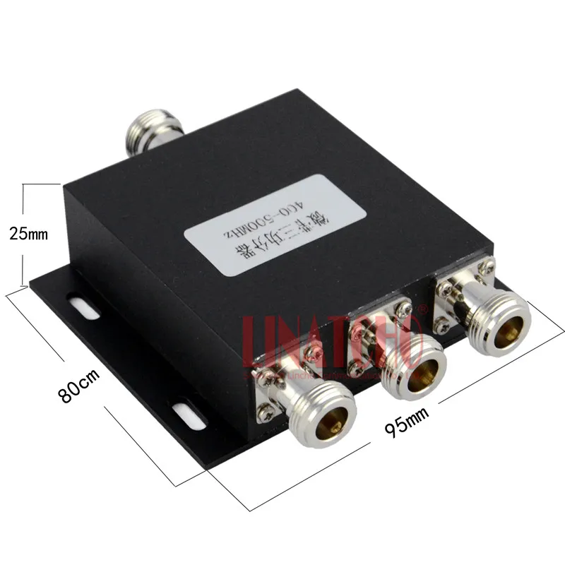 Free shipping 3 Way 450MHz Micro strip Power Splitter 400 500MHz UHF two way radio divider 1