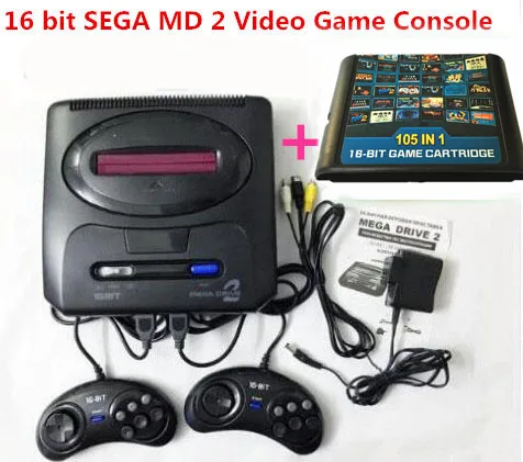 

For 16 bit For SEGA MD2 Video Game Console with US and Japan Mode Switch,Free 105 in 1 game cartridge for everdrive sega