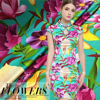 

The new printing silk satin spring and summer silk / silk clothing fabrics / Qipao Chinese clothing fabrics