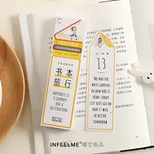 30 шт./упак. книжная закладка для путешествий бумажные маркеры рекламные подарочные канцелярские принадлежности Bookmarks для книг маркеры для книг двойная заметка сообщение