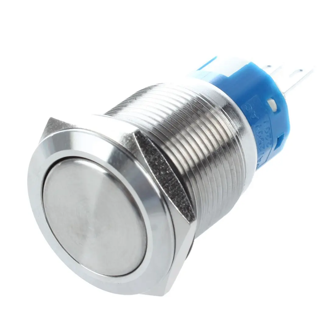 

SPDT 19mm Stainless Steel Round Latching Push Button Switch 3 Pin 5A 250V AC