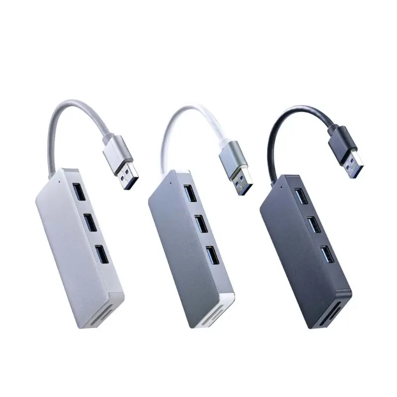 

USB 3.0 3-Port Aluminum Hub with 2-Slots SD/TF Card Reader Combo for MacBook iMac Lenovo Laptop PC Computer