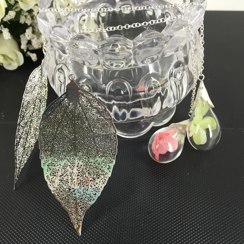 Хрустальная Закладка ручной работы, дизайн, листья и хрустальный шар с цветком, модные канцелярские аксессуары для студентов, подарки