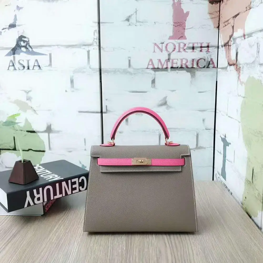 

The highest quality ladies luxury fashion shoulder bag 100% leather brand famous ladies handbags all handmade free shipping