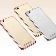 Fundas Redmi 4A xiomi Чехол позолота Мягкий силиконовый прозрачный протектор чехол для мобильного телефона Xiaomi 4A Redmi4a tf305