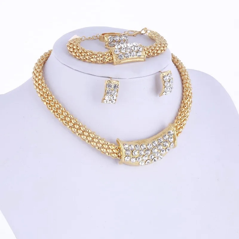 Amazing Price Wedding Gold Jewelry Sets For Women Pendant Statement African Beads Crystal Necklace Earrings Bracelet Rings 73 Amazing Price Wedding Gold Jewelry Sets For Women Pendant Statement African Beads Crystal Necklace Earrings Bracelet Rings