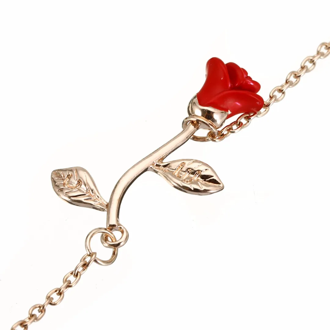 Charms Bracelet Adjustable Pulseras Mujer Fashion Rose Flower  Bracelets & Bangles For Women Wedding Jewelry Shellhard