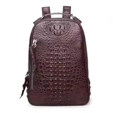 Top Luxury all around alligator skin Men Business bag black discounts ,100% Genuine/Real Crocodile Skin Men Briefcase Laptop Bag