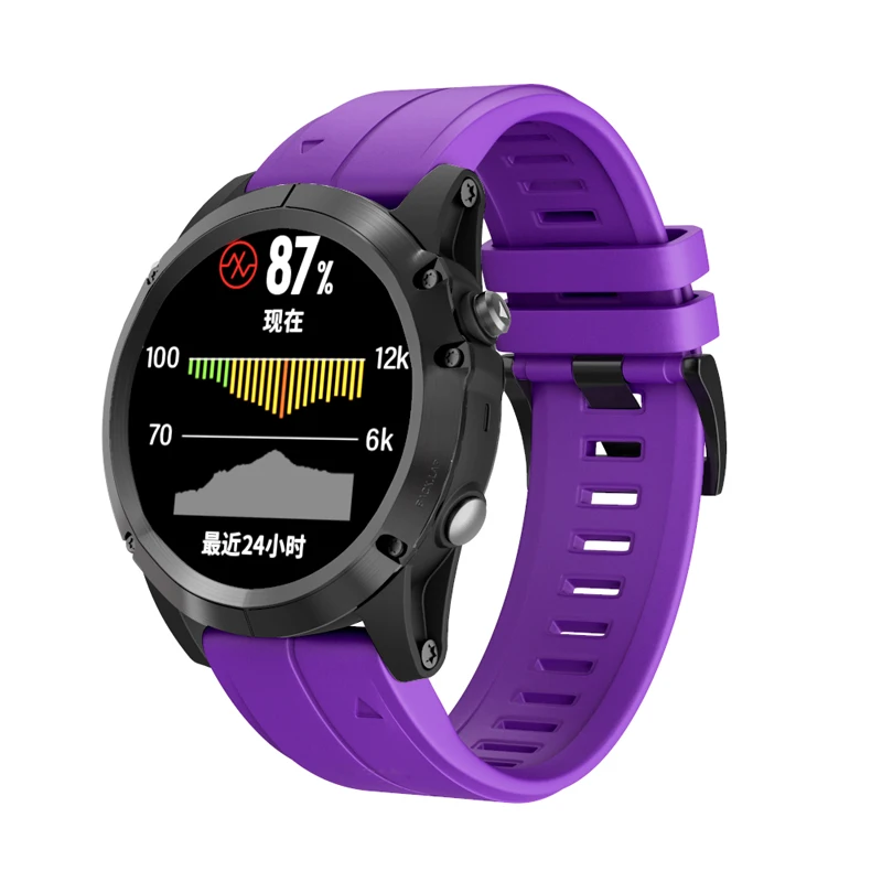 26 мм 22 мм силиконовый ремешок для часов Garmin Fenix 5X5 Plus 3 3HR D2 S60 MK1 Смарт-часы Quick Release Easyfit ремешок на запястье