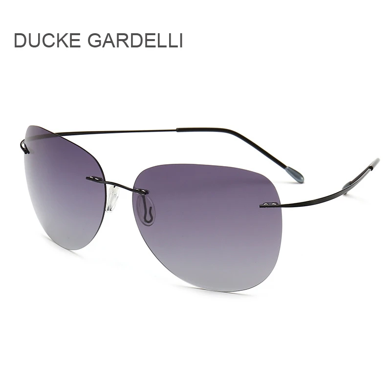 Fashion male Rimless Aviation Titanium POLARIZED Sunglasses Ultralight Driving women Brand Design Sun Glasses Oculos De Sol | Аксессуары