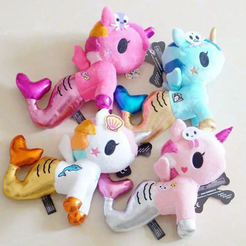Симпатичные Красочные Русалка плюшевая игрушка единорог Kawaii лошадь мягкие