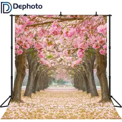 Dephoto розовые цветы тоннель дерево Фон фотографии пейзажные картины фото фон свадебные фоны для фотостудии