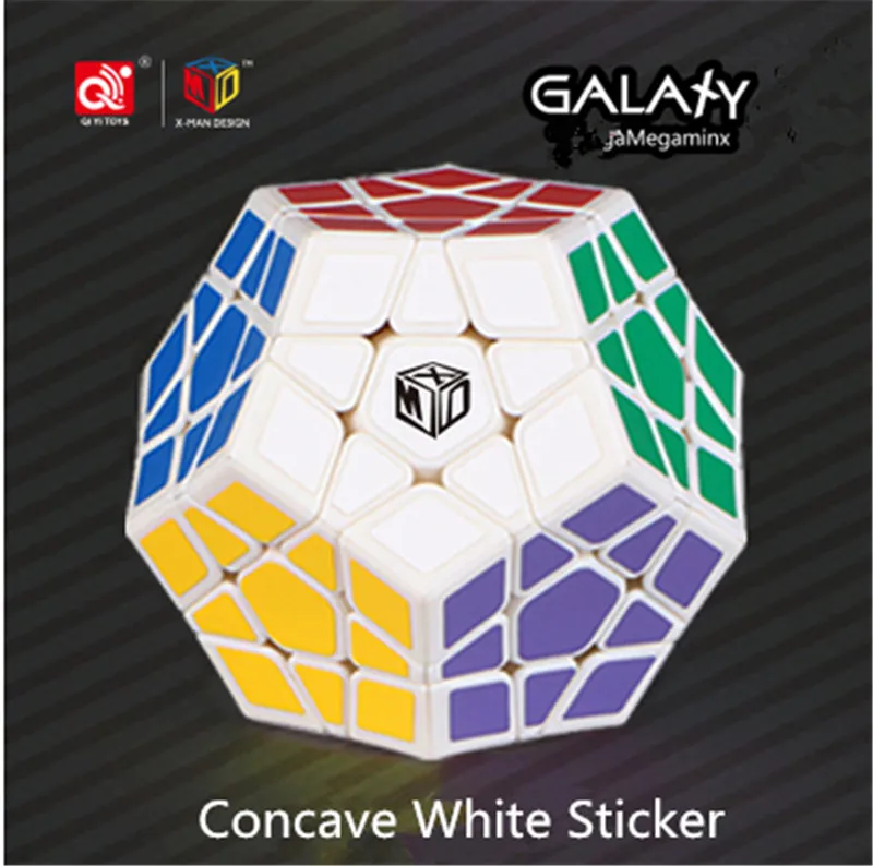 Galaxy Megaminx Magic Скорость Cube профессионального образования обучения Игрушечные лошадки для Детский подарок Мэджико Cubo 12 Сторон головоломки Скорость Cube - Цвет: Concave White Sticke