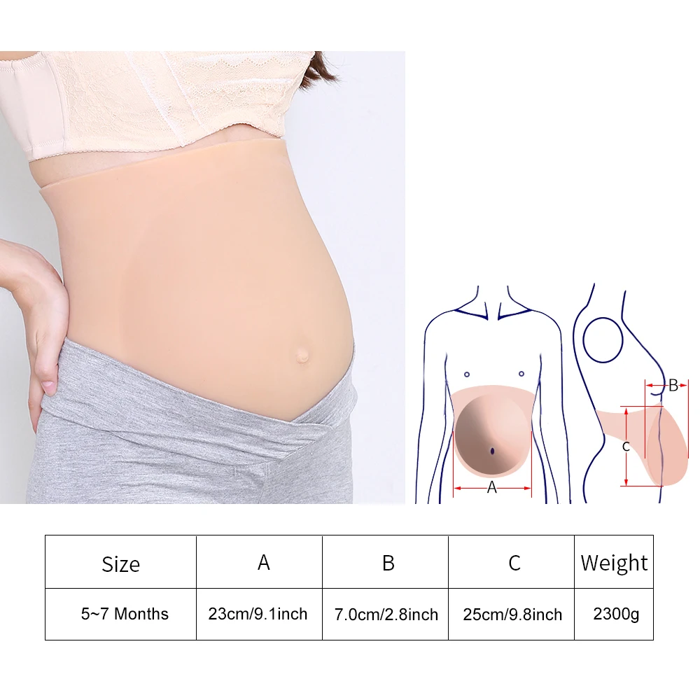 Сексуальная поддельная беременность живота силиконовая поддельная пупка ложный живот ребенок поддельная беременность для костюмированных костюмов Ajusen