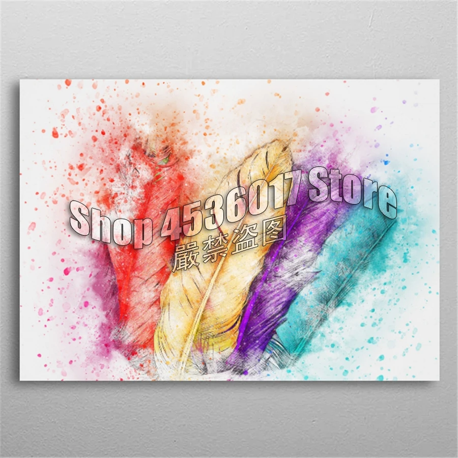 

5d Diy Diamond Painting Cross Stitch Diamond Embroidery bird feather Diamond Mosaic Full Rhinestone Gifts Home Decor Posters