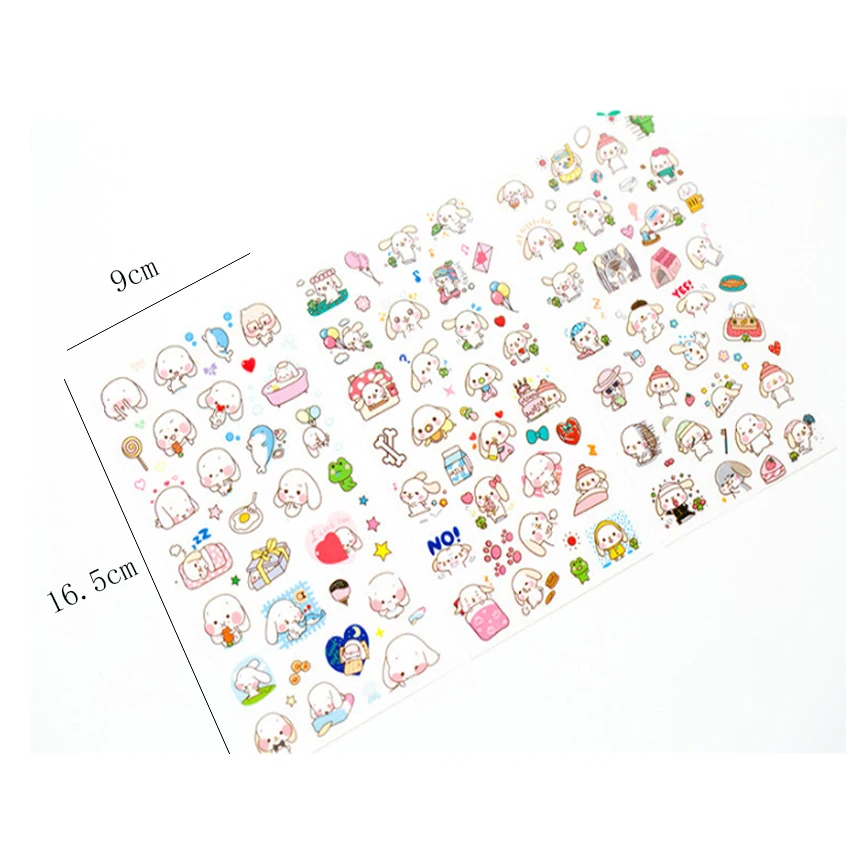 6pcs/pack Kawaii Cinnamoroll Sanrio Stickers DIY Scrapbooking Sticker Cute Dog Sticker Children Letter Diary sticker