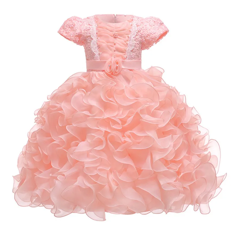 

Baby Big Bow Cake Tutu Princess Dress for Girl Elegant Flower Birthday Party Girls Dress Baby Girl's Christmas Clothes