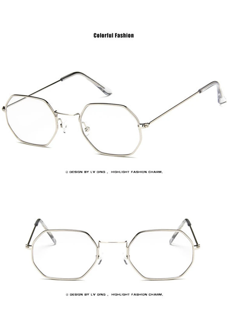 New Hexagonal Sunglasses Women Men classic  glass lenses Brand Designer Vintage Mirror Eyeglasses Oculos De Sol UVB Rays (10)