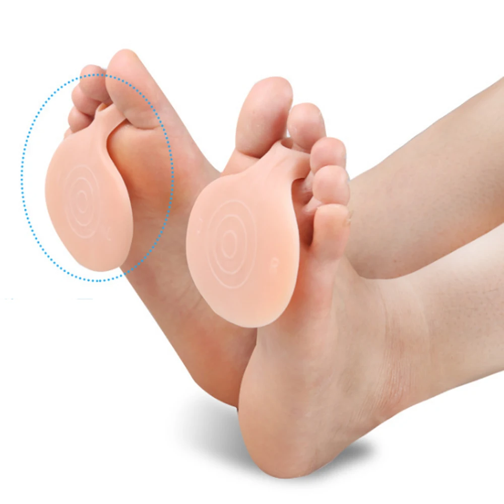 

2Pcs Thick Medical Silicone Toe Pads Gel Forefoot Pad Feet Care High heels Half Insole Foot Care Sore Feet Pain Pedicure Z52501