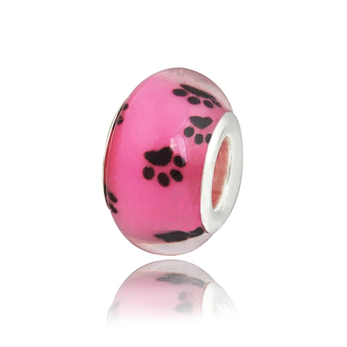 Розовый цвет большие массивные эмалированные круглые сердца цветы Сплав Бусины подходят Pandora талисманы Браслеты DIY ожерелья для женщин аксессуары - Цвет: Style 12
