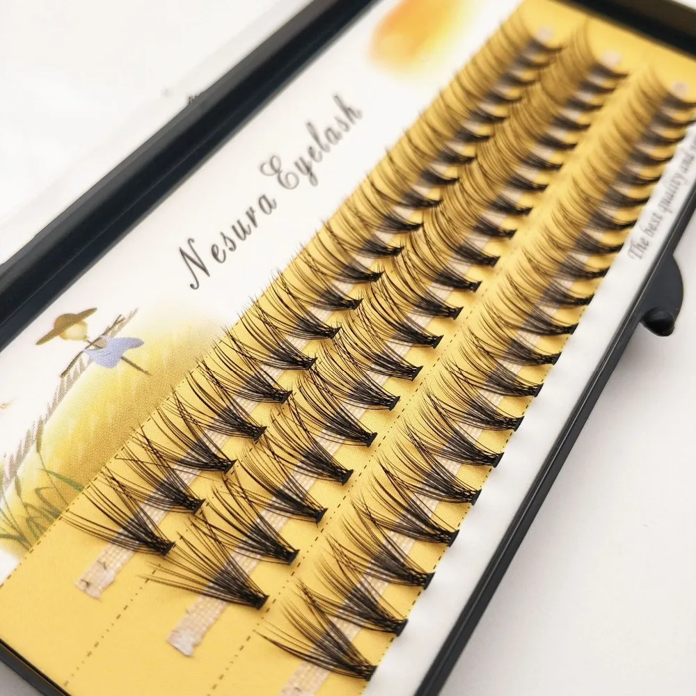 1 Set 0 07 C 20D Beauty Women Girls False Eyelashes Wave Individual Eyelash Extension Mink 5