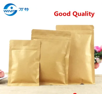 

15CM*24CM,100pcs/lot,Zipper/zip lock Kraft paper bag kraft bag,gift/coffee/tea bag Snack/blank brown kraft bag without window