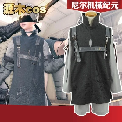 

High Quallity Japanese Anime NieR:Automata YoRHa No. 9 Type S Man Woman Cosplay Costume Vest + Top + Shorts + Golves + Belt
